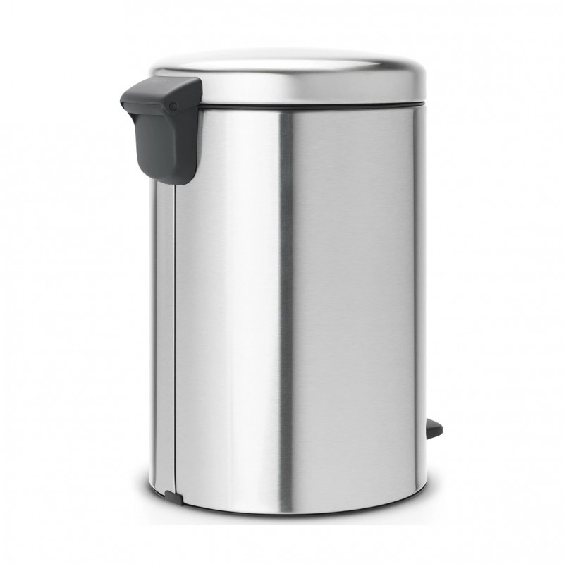 Кош за боклук с педал Brabantia NewIcon 649046, 20 л, Плавно затваряне, Противоплъзгаща основа, Устойчив на пръстови отпечатъци, Инокс/Мат