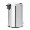 Кош за боклук с педал Brabantia NewIcon 649046, 20 л, Плавно затваряне, Противоплъзгаща основа, Устойчив на пръстови отпечатъци, Инокс/Мат