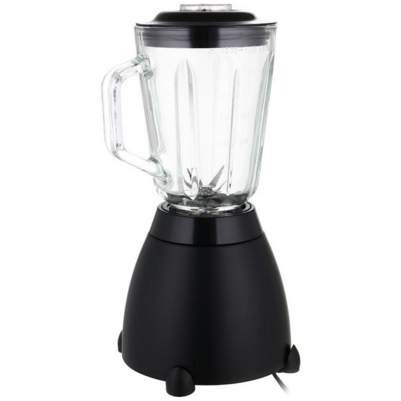 Блендер Laretti LR-FP7325, 500W, 1.5 л, Ножове от неръждаема стомана, 2 скорости + импулс, Заключващ механизъм, Черен