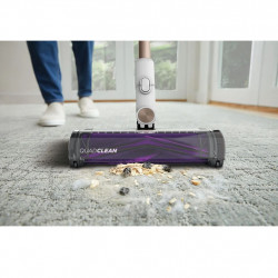 Вертикална прахосмукачка Shark IW3612EU, 240W, 0.42 л, 3 настройки, LED дисплей, Сензори за откриване на невидими замърсявания, Антиалергенно уплътнение, LED, Бял/златист