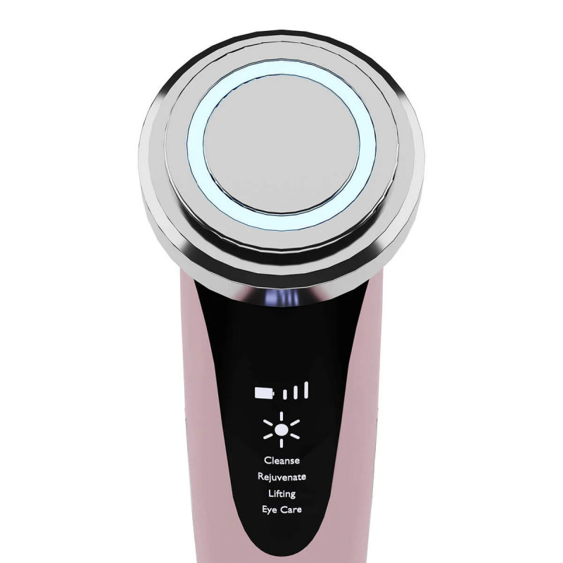 Уред за неинвазивна мезотерапия Beautifly B-Glossy Blush, Стимулиране на клетъчния метаболизъм, Фото и йонна терапия, Намалява бръчки и следи от акне, Розов