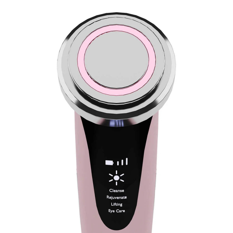 Уред за неинвазивна мезотерапия Beautifly B-Glossy Blush, Стимулиране на клетъчния метаболизъм, Фото и йонна терапия, Намалява бръчки и следи от акне, Розов
