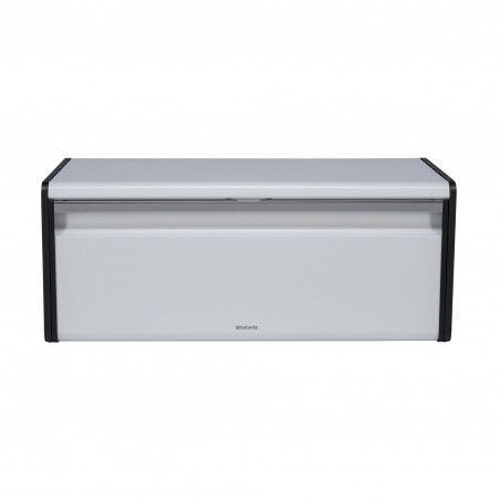 Кутия за хляб Brabantia Fall Front 1003246, 18 л, 46.5х25 см, Стенен монтаж, Без пръстови отпечатъци, Бял