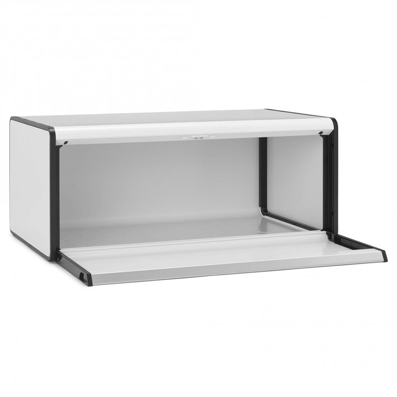 Кутия за хляб Brabantia Fall Front 1003246, 18 л, 46.5х25 см, Стенен монтаж, Без пръстови отпечатъци, Бял