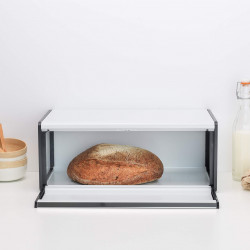 Кутия за хляб Brabantia Fall Front 1003246, 18 л, 46.5х25 см, Стенен монтаж, Без пръстови отпечатъци, Бял