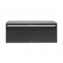 Кутия за хляб Brabantia Fall Front 107836, 18 л, 46.5х25 см, Стенен монтаж, Без пръстови отпечатъци, Черен