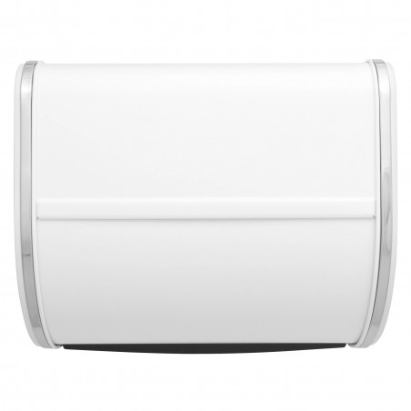 Кутия за хляб Brabantia Roll Top 1003254, 11 л, 31.6x26.5 см, Специална структура, Бял/Инокс