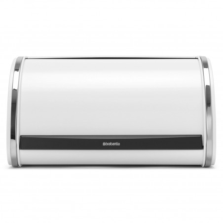 Кутия за хляб Brabantia Roll Top 1003254, 11 л, 31.6x26.5 см, Специална структура, Бял/Инокс