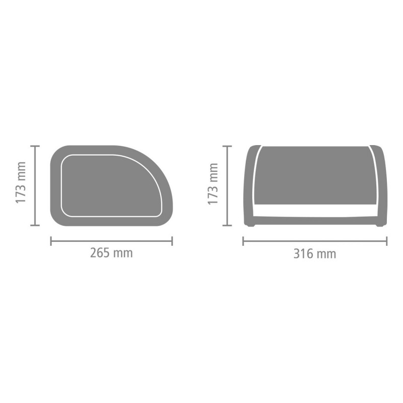 Кутия за хляб Brabantia Roll Top 646889, 11 л, 31.6x26.5 см, Специална структура, Инокс/Мат