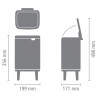 Кош за боклук Brabantia Bo Small Hi 1006642, 4 л, Плавно и безшумно отваряне, Противоплъзгаща основа, Устойчив на пръстови отпечатъци, Инокс/Мат
