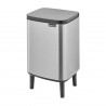 Кош за боклук Brabantia Bo Small Hi 1006646, 7 л, Повдигнат, Плавно и безшумно отваряне, Противоплъзгаща основа, Устойчив на пръстови отпечатъци, Инокс/Мат