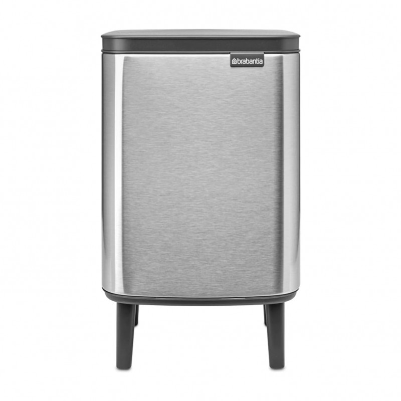 Кош за боклук Brabantia Bo Small Hi 1006646, 7 л, Повдигнат, Плавно и безшумно отваряне, Противоплъзгаща основа, Устойчив на пръстови отпечатъци, Инокс/Мат