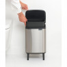 Кош за боклук Brabantia Bo Small Hi 1006646, 7 л, Повдигнат, Плавно и безшумно отваряне, Противоплъзгаща основа, Устойчив на пръстови отпечатъци, Инокс/Мат