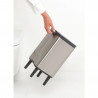 Кош за боклук Brabantia Bo Small Hi 1006646, 7 л, Повдигнат, Плавно и безшумно отваряне, Противоплъзгаща основа, Устойчив на пръстови отпечатъци, Инокс/Мат