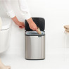 Кош за боклук Brabantia Bo Small 1006632, 7 л, Плавно и безшумно отваряне, Противоплъзгаща основа, Устойчив на пръстови отпечатъци, Инокс/Мат