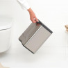 Кош за боклук Brabantia Bo Small 1006632, 7 л, Плавно и безшумно отваряне, Противоплъзгаща основа, Устойчив на пръстови отпечатъци, Инокс/Мат