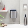 Кош за боклук Brabantia Bo Small 1006632, 7 л, Плавно и безшумно отваряне, Противоплъзгаща основа, Устойчив на пръстови отпечатъци, Инокс/Мат