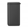 Кош за боклук Brabantia Bo Small 1008870, 12 л, Безшумно и плавно отваряне, Противоплъзгаща основа, Минерално покритие, Тъмносив