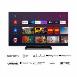 Телевизор Toshiba 43UA3E63DG, 43", 108 см, UHD-4K 3840x2160, Клас F, Android, Dolby Vision HDR, TRU Dimming, Черен