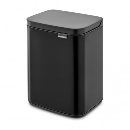 Кош за боклук Brabantia Bo Small 1006622, 4 л, Плавно и безшумно отваряне, Противоплъзгаща основа, Черен