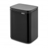 Кош за боклук Brabantia Bo Small 1006622, 4 л, Плавно и безшумно отваряне, Противоплъзгаща основа, Черен