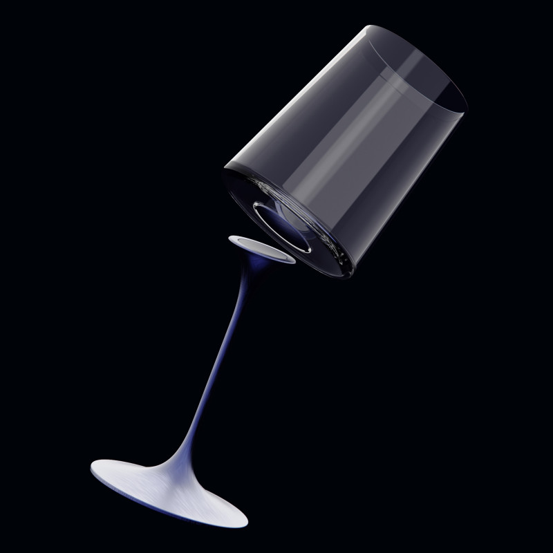 Столче с магнитно закрепване Trebonn SplitGlass 2025102, Ø7.5x12 см, Модулна система, Алуминий, Син