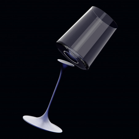 Столче с магнитно закрепване Trebonn SplitGlass 2025102, Ø7.5x12 см, Модулна система, Алуминий, Син