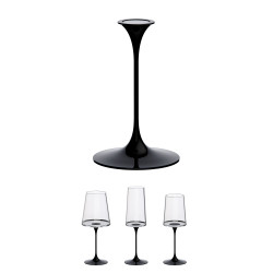 Столче с магнитно закрепване Trebonn SplitGlass 2025100, Ø7.5x12 см, Модулна система, Алуминий, Черен