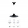 Столче с магнитно закрепване Trebonn SplitGlass 2025100, Ø7.5x12 см, Модулна система, Алуминий, Черен