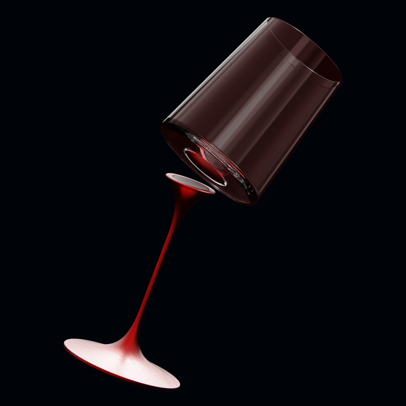Столче с магнитно закрепване Trebonn SplitGlass 2025101, Ø7.5x12 см, Модулна система, Алуминий, Червен