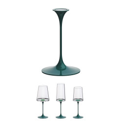 Столче с магнитно закрепване Trebonn SplitGlass 2025103, Ø7.5x12 см, Модулна система, Алуминий, Зелен