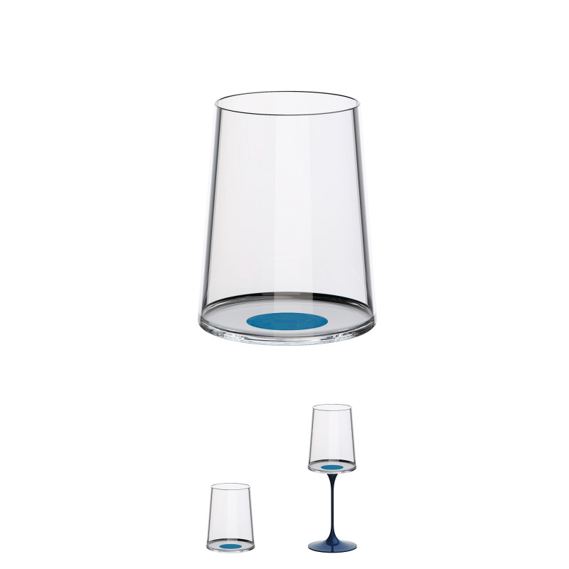 Комплект 2 бр кристални чаши за бяло вино Trebonn SplitGlass 2025122, 280 мл, Ø7.3x9 см, Модулна система, Син