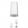 Комплект 2 бр кристални чаши за шампанско Trebonn SplitGlass 2025130, 320 мл, Ø7.8x12.5 см, Модулна система, Черен