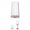 Комплект 2 бр кристални чаши за шампанско Trebonn SplitGlass 2025131, 320 мл, Ø7.8x12.5 см, Модулна система, Червен