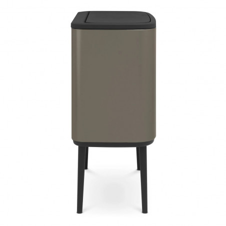 Кош за боклук Brabantia Bo Touch 651113, 11+23 л, Плавно и безшумно отваряне, Голям отвор, Сив