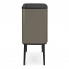 Кош за боклук Brabantia Bo Touch 651113, 11+23 л, Плавно и безшумно отваряне, Голям отвор, Сив