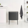Кош за боклук Brabantia Bo Touch 1008855, 11+23 л, Плавно и безшумно отваряне, Голям отвор, Тъмносив