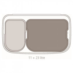 Кош за боклук Brabantia Bo Touch 1008855, 11+23 л, Плавно и безшумно отваряне, Голям отвор, Тъмносив