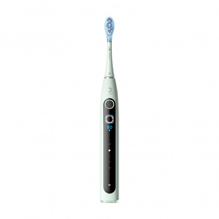 Електрическа четка за зъби Oclean X Pro 20 Set, AI, Maglev 4.0, 84000 об/мин, Wi-Fi, FlexFit, IPX7, Сигнал при пропусната зона, 40 дни автономност, Калъф, Зелен