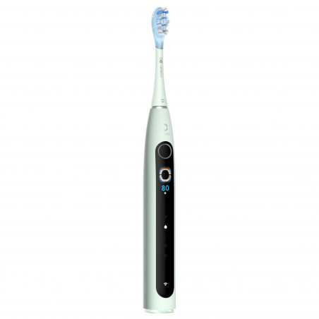 Електрическа четка за зъби Oclean X Pro 20 Set, AI, Maglev 4.0, 84000 об/мин, Wi-Fi, FlexFit, IPX7, Сигнал при пропусната зона, 40 дни автономност, Калъф, Зелен