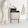 Кош за боклук Brabantia Bo Touch 1003214, 11+23 л, Плавно и безшумно отваряне, Голям отвор, Златен металик