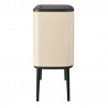 Кош за боклук Brabantia Bo Touch 1005547, 11+23 л, Плавно и безшумно отваряне, Голям отвор, Бежов
