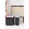 Кош за боклук Brabantia Bo Touch 1005547, 11+23 л, Плавно и безшумно отваряне, Голям отвор, Бежов