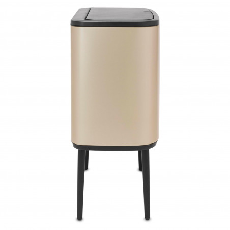 Кош за боклук Brabantia Bo Touch 1003213, 36 л, Плавно и безшумно отваряне, Голям отвор, Златен металик