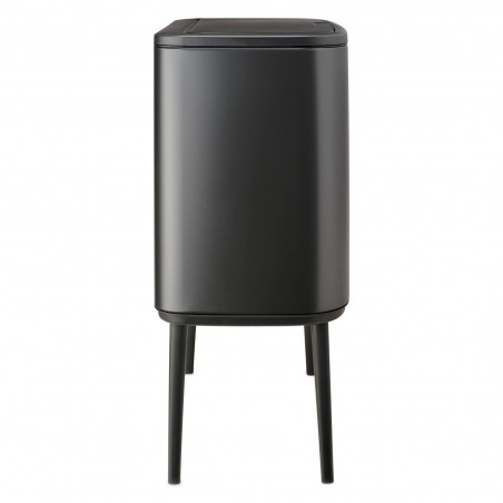 Кош за боклук Brabantia Bo Touch 1008857, 3x11 л, Плавно и безшумно отваряне, Голям отвор, Тъмносив