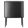Кош за боклук Brabantia Bo Touch 1008857, 3x11 л, Плавно и безшумно отваряне, Голям отвор, Тъмносив