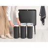 Кош за боклук Brabantia Bo Touch 1008857, 3x11 л, Плавно и безшумно отваряне, Голям отвор, Тъмносив