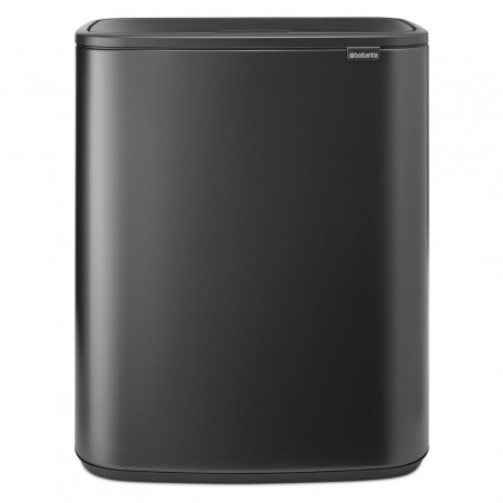 Кош за боклук Brabantia Bo Touch 1008859, 2x30 л, Плавно и безшумно отваряне, Голям отвор, Тъмносив