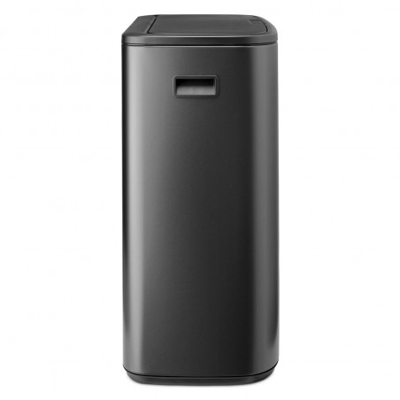 Кош за боклук Brabantia Bo Touch 1008859, 2x30 л, Плавно и безшумно отваряне, Голям отвор, Тъмносив