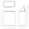 Кош за боклук Brabantia Bo Touch 1008859, 2x30 л, Плавно и безшумно отваряне, Голям отвор, Тъмносив